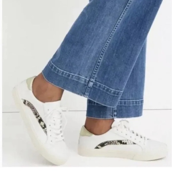 Madewell Shoes - Madewell Women’s Sneakers Size 11 Sidewalk Low Top Snake Print Leather AH767